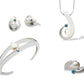 Blue Topaz and Garnet jewelry set in sterling silver, style SET156