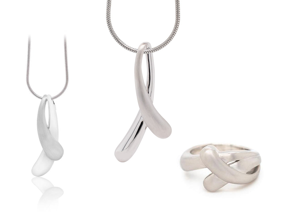 Sterling silver jewelry set, style SET496