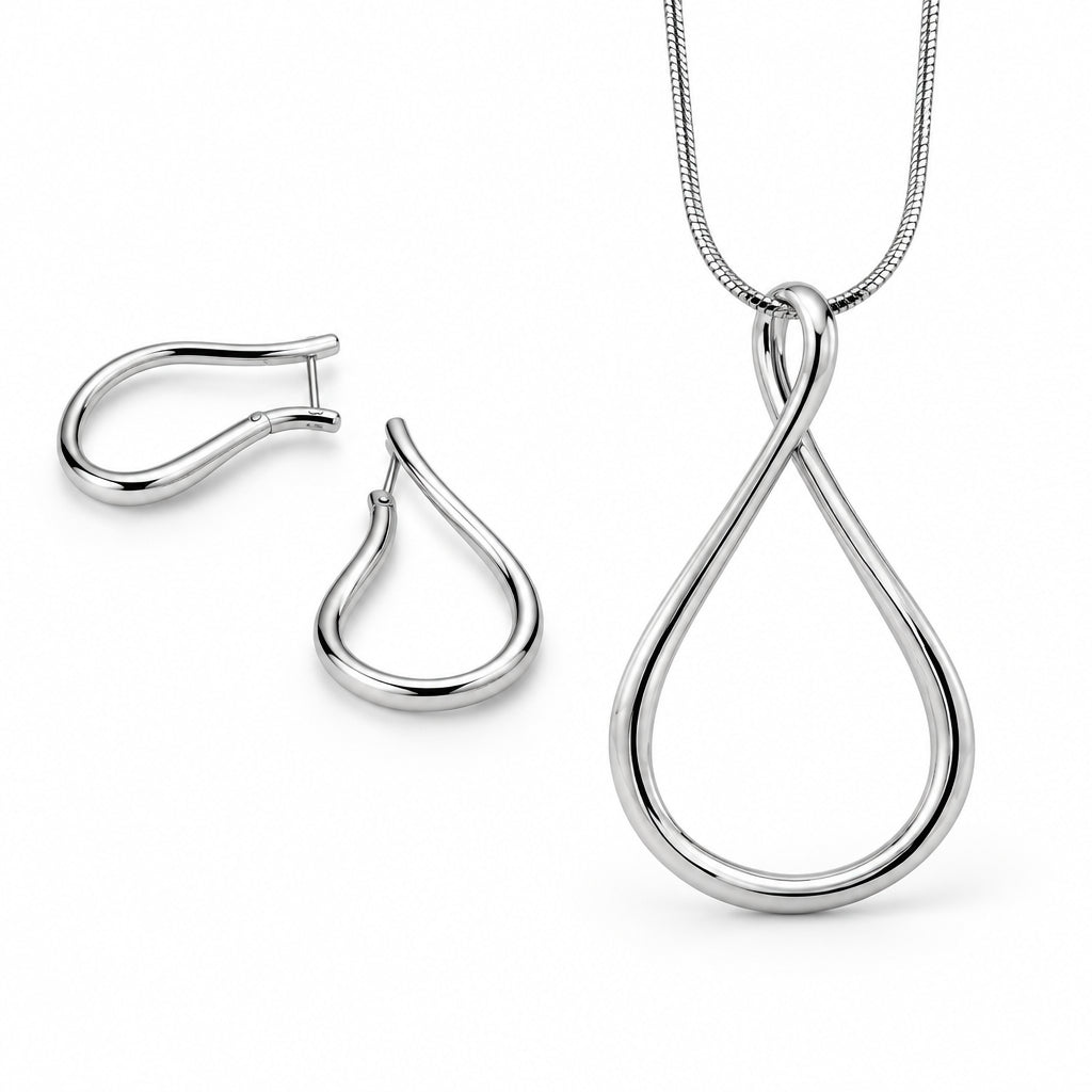 Sterling silver jewelry set, style SET499