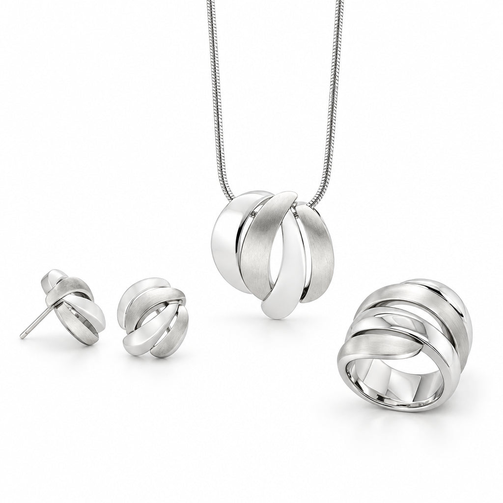 Sterling silver jewelry set, style SET448
