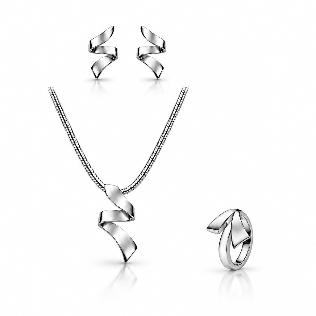 Sterling silver jewelry set, style SET449