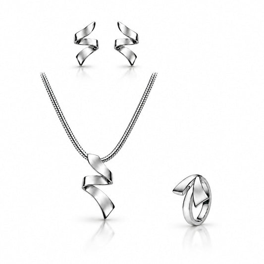 Sterling silver jewelry set, style SET449