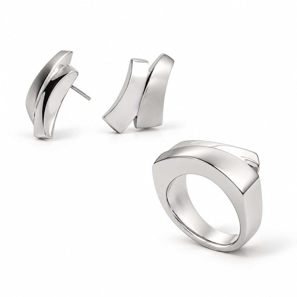Sterling silver jewelry set, style SET505