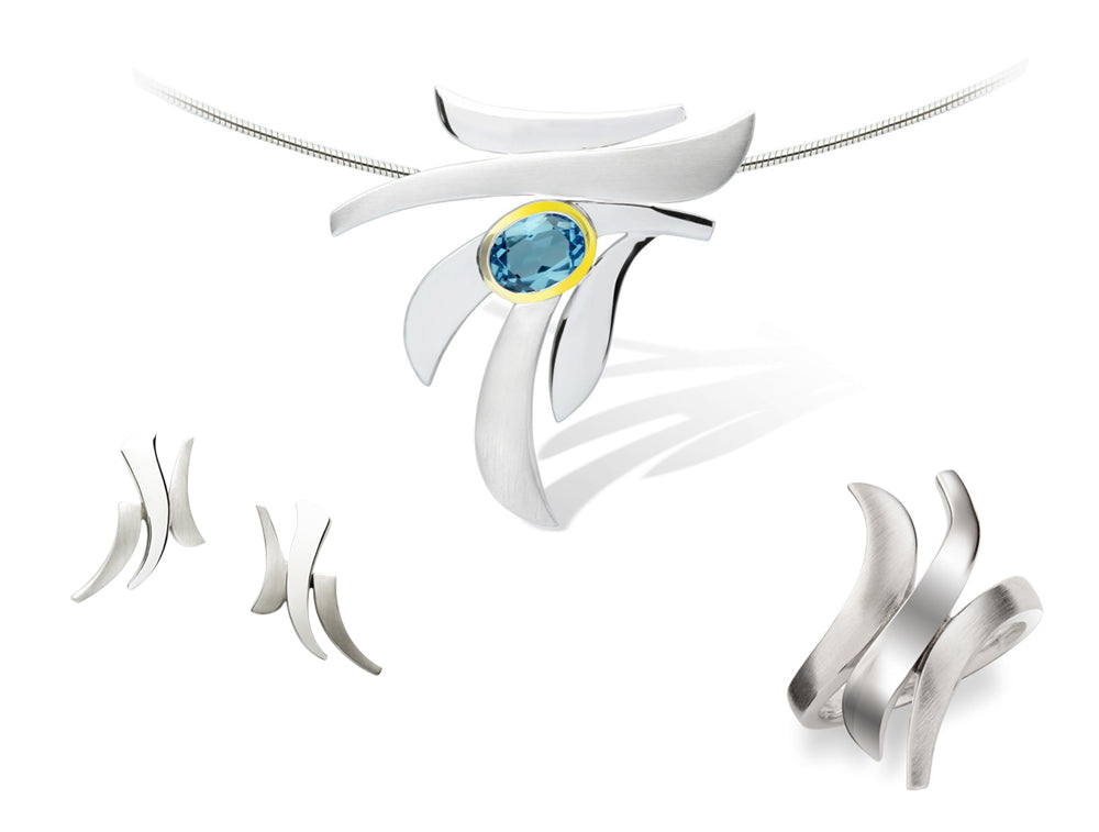 Sterling silver jewelry set, style SET508