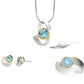 Sky Blue Topaz and Blue Topaz jewelry set in sterling silver - view 3
