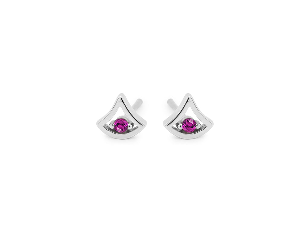 Small Is Beautiful Birthstone Collection E3940 - E3940 January Rhodolite Garnet - Earring