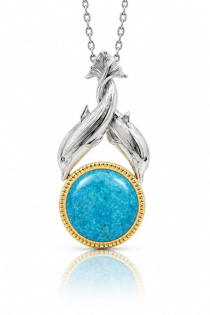 Pearl and Lapis Lazuli pendant in sterling silver, style P9089 - view 5