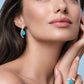 Modern gemstone earrings in 925 sterling silver by Joryel Vera, style E9287 - view 2