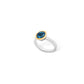Garnet and London Blue Topaz ring in sterling silver, style R3328 - view 2