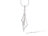 Two Tone Silver Pendant P7334 - P7334 TWO TONE SILVER PETALS Pendant - Pendant