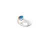 Blue Topaz and Citrine ring in sterling silver - view 5