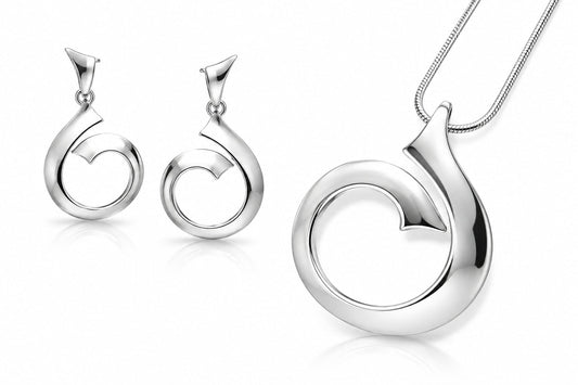 Sterling silver jewelry set by Joryel Vera - view 2