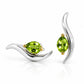 Modern gemstone earrings in 925 sterling silver by Joryel Vera, style E9287 - view 7