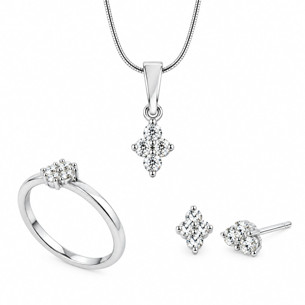 Blue Topaz and Iolite jewelry set in sterling silver, style SET157