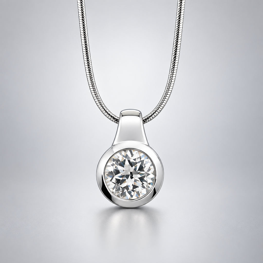 Amethyst and Blue Topaz pendant in sterling silver, style P6972 - view 8