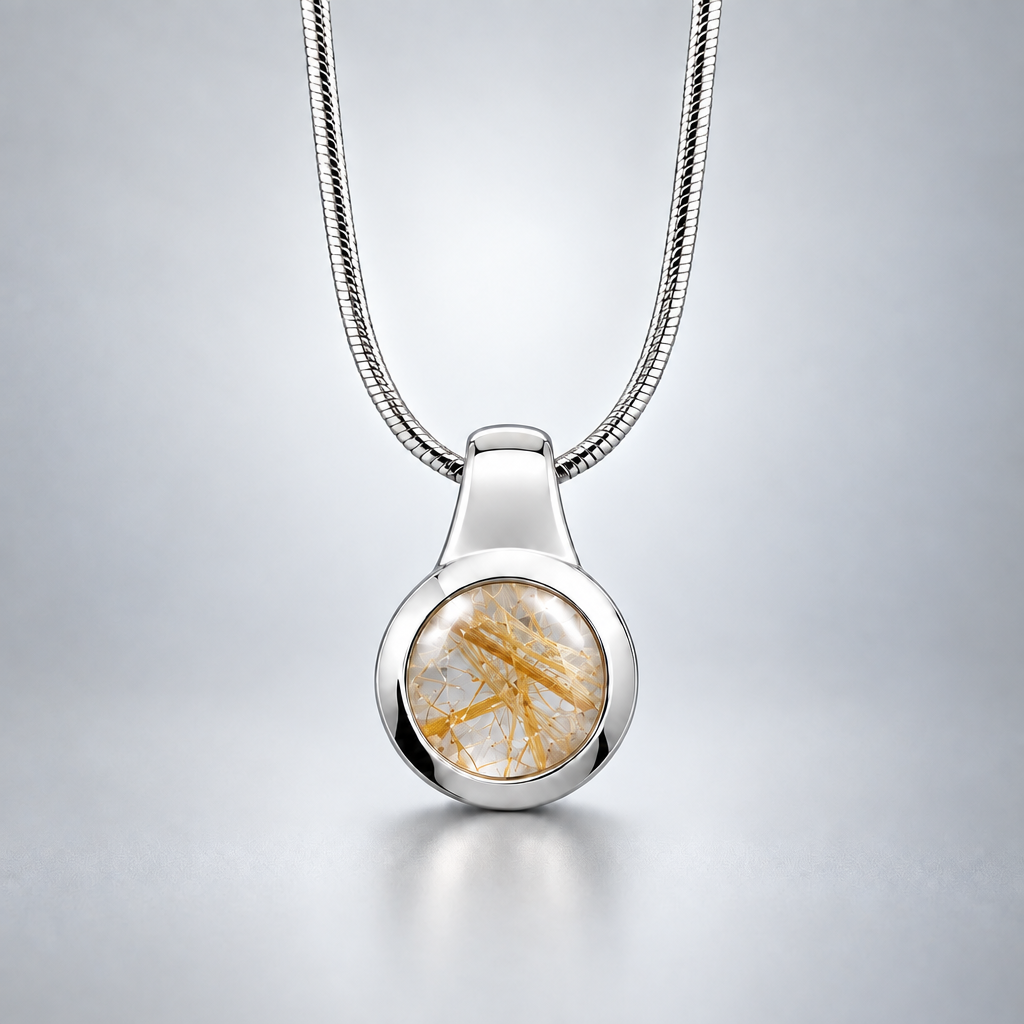 Brilliant Faceted Gemstone Pendant in 925 Sterling Silver | P6972 - view 16