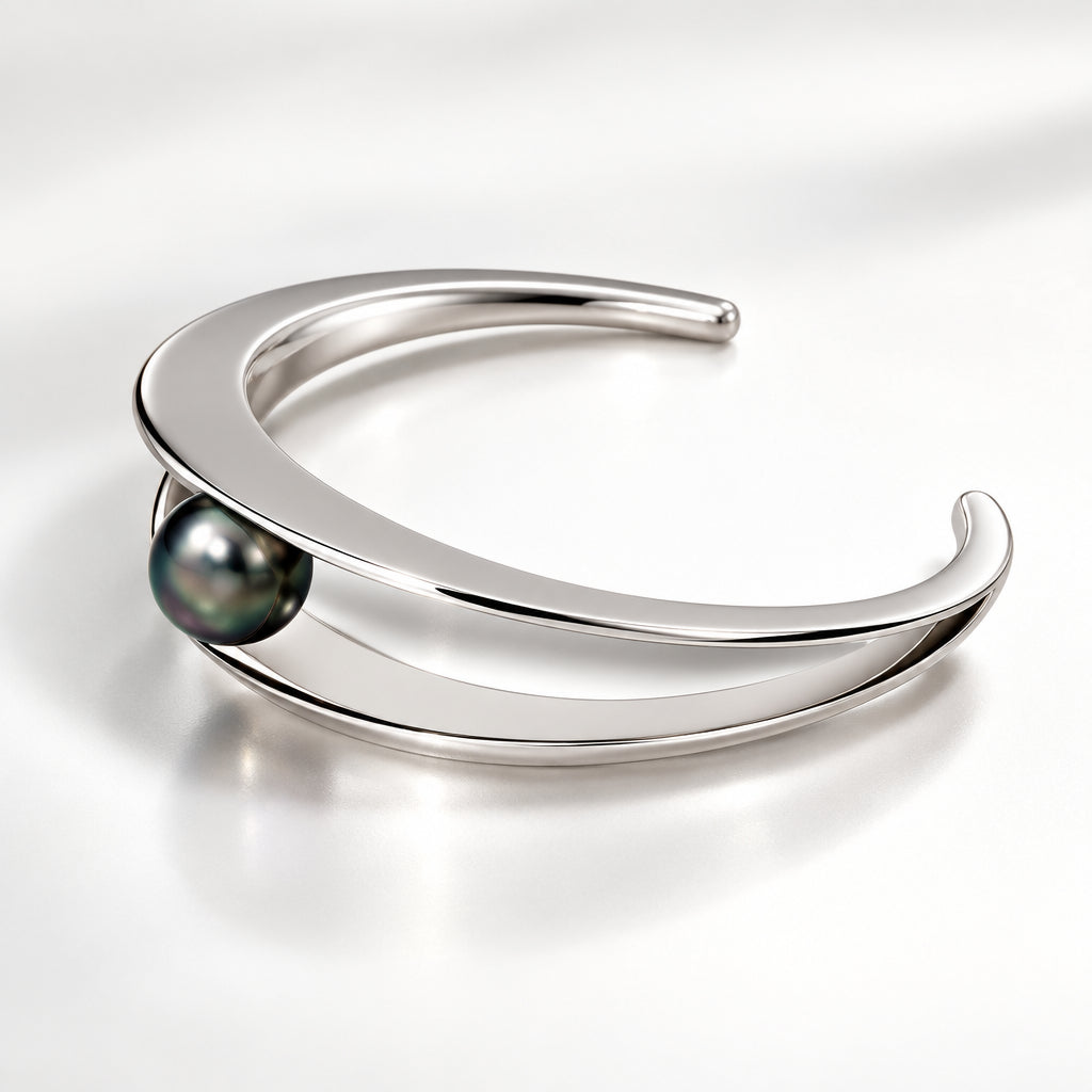 Black Pearl bracelet in sterling silver by Joryel Vera, style B1969