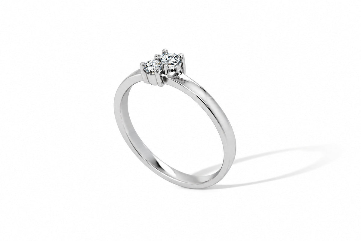 White Topaz ring in sterling silver, style R3724