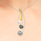 Cultured Pearl and South Sea Pearl pendant in sterling silver