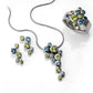 Amethyst and Blue Topaz jewelry set in sterling silver - view 4