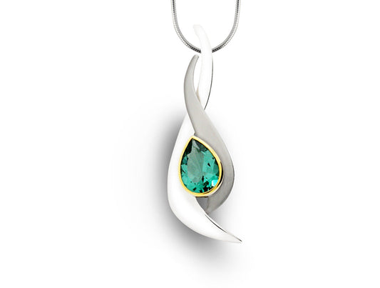 Amethyst and Citrine pendant in sterling silver by Joryel Vera, style P6546 - view 2