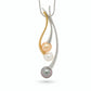 Cultured Pearl and South Sea Pearl pendant in sterling silver - view 2